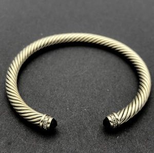 D.Y. Sterling 5mm Diamond & Black Onyx Bracelet